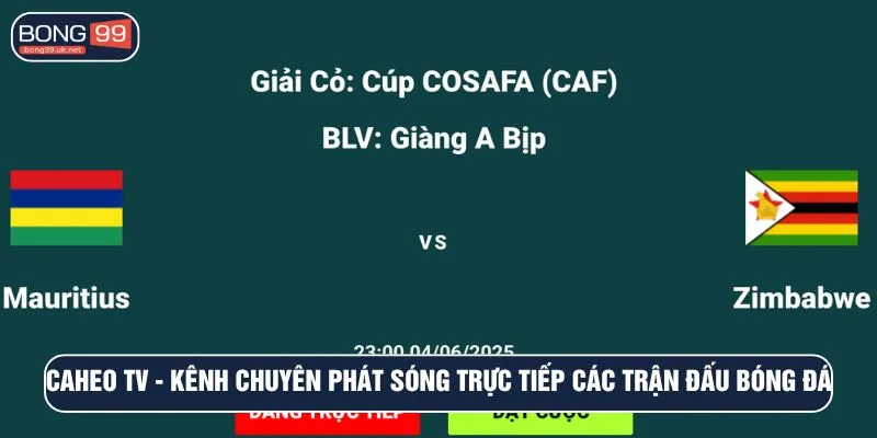 Caheo TV - Kênh chuyên phát sóng trực tiếp các trận đấu bóng đá